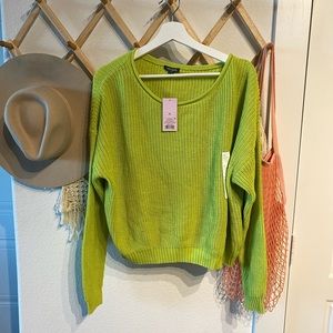 NWT Wild Fable Neon Green Sweater